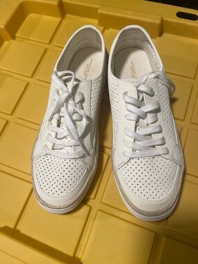 American Eagle Outfitters White Perforated Lace-Up Sneakers
